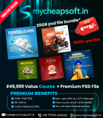 Graphic Design PSD Bundle + Free Course – Only ₹299